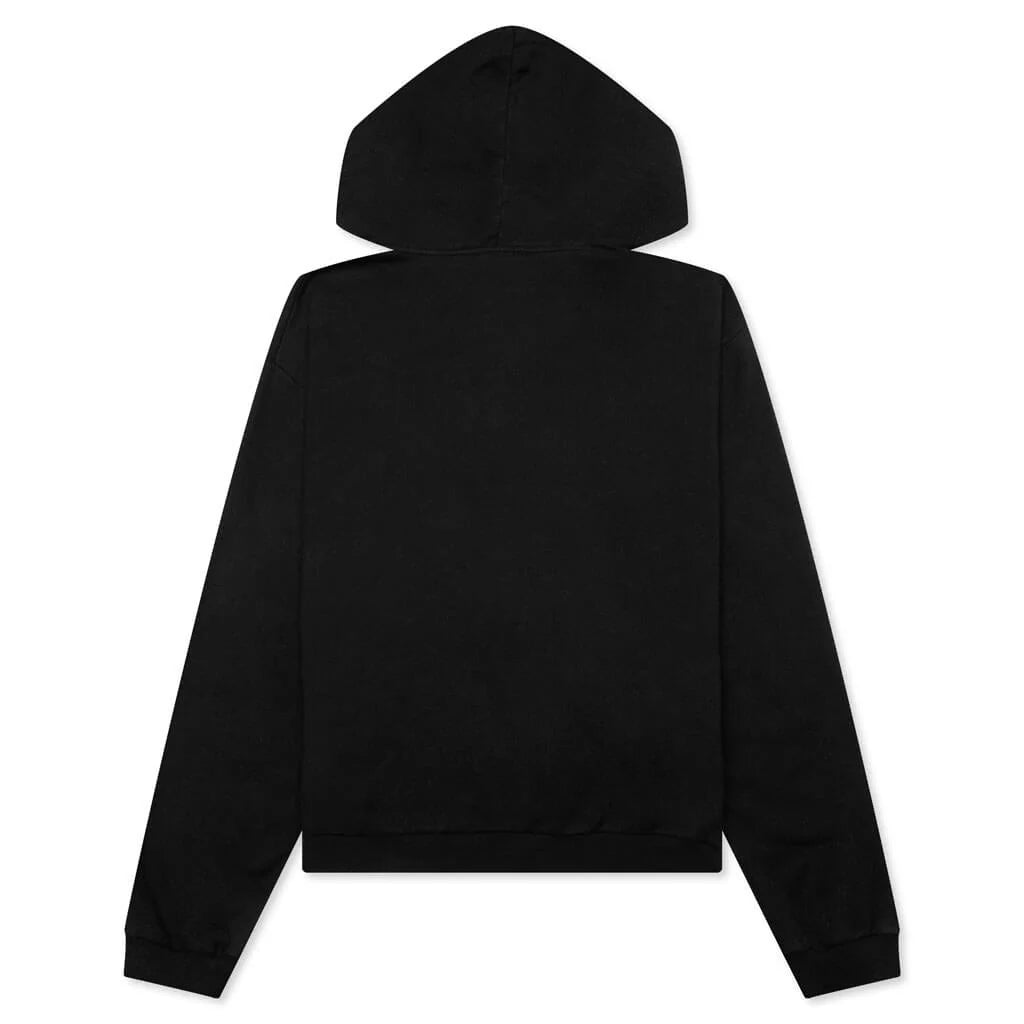Maxi Slogan Hoodie Black
