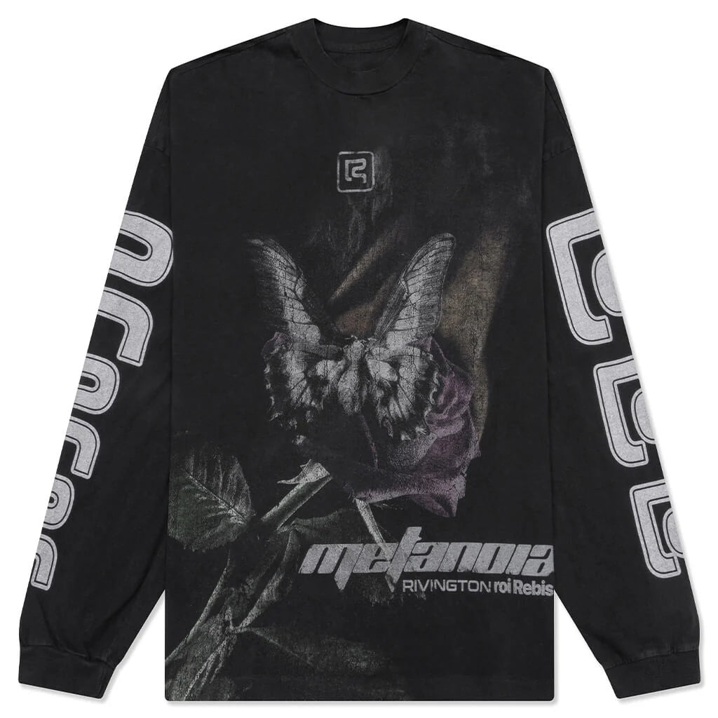 Metamoth Vintage L S Tee Jet Black