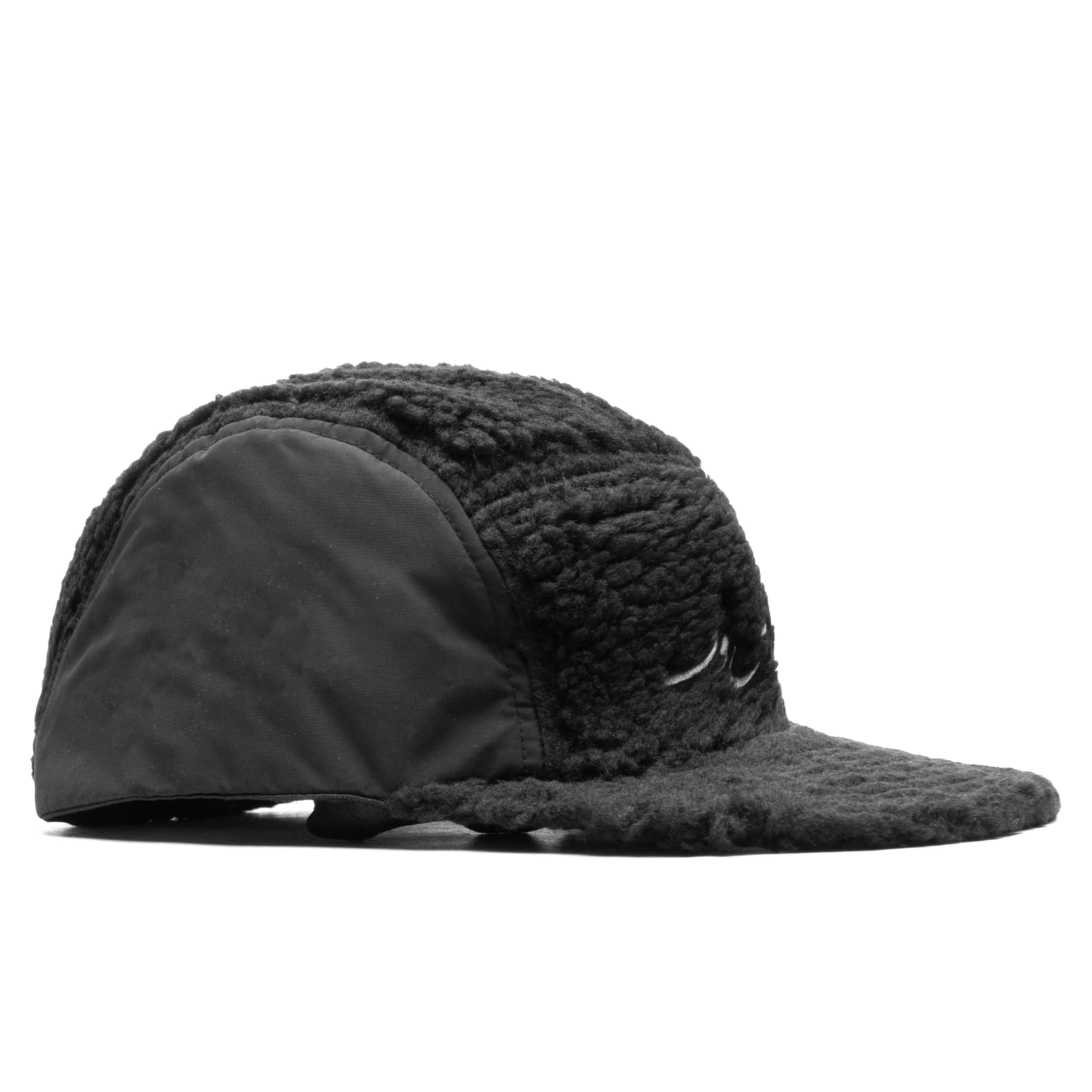 Fleece and Nylon Cap Black