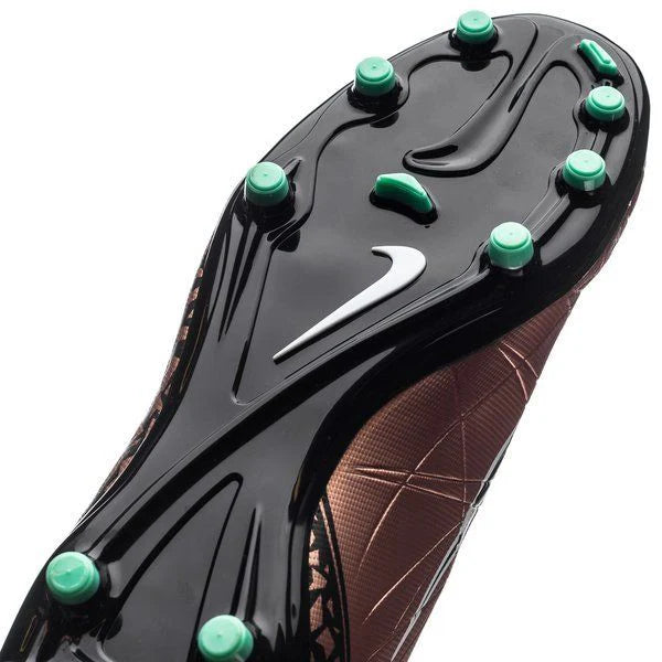 Nike JR Hypervenom Phelon II FG Soccer Cleats Metallic Red Bronce Green
