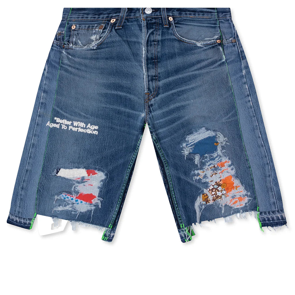 Monroe Triple Wide Denim Repair Short Indigo