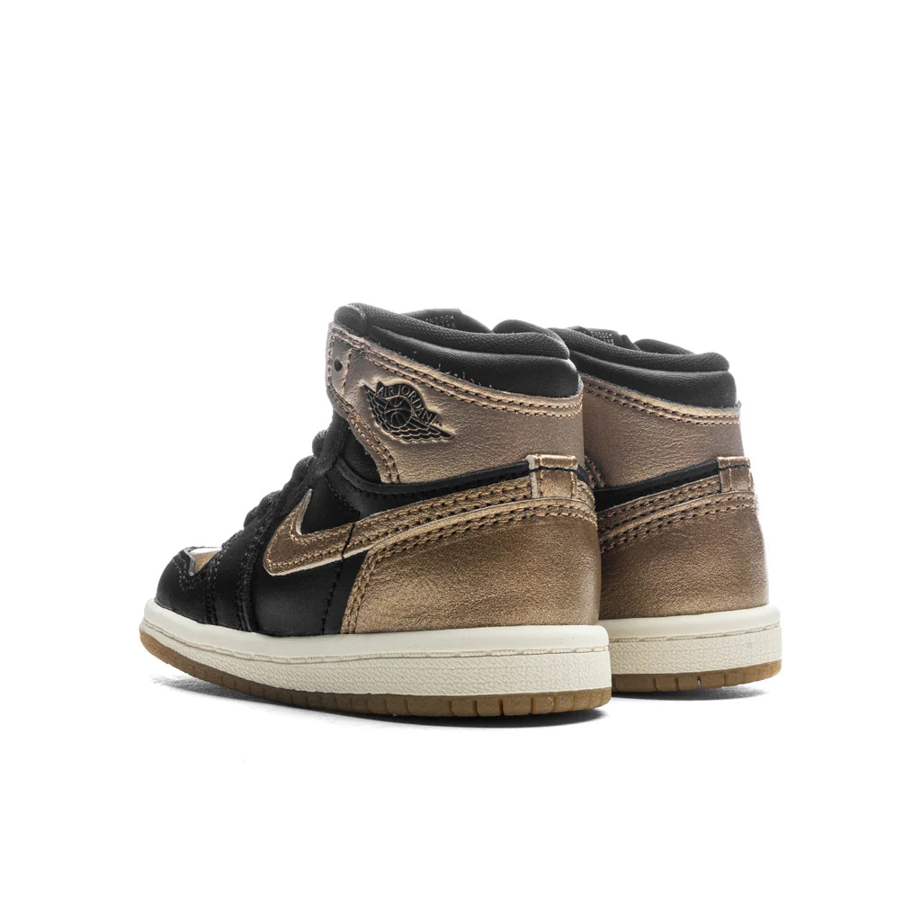 Air Jordan 1 Retro High OG TD Black and Gold Black Metallic Gold Sail