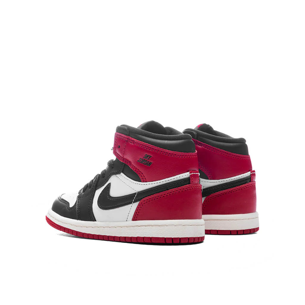 Air Jordan 1 Retro High OG Black Toe Reimagined TD White Black Varsity Red Sail