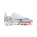 PUMA Future 8 Play FG AG Youth Soccer Cleats White Black