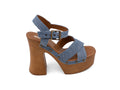 Sandalias de Plataforma EFE Cielo Azul para Mujer