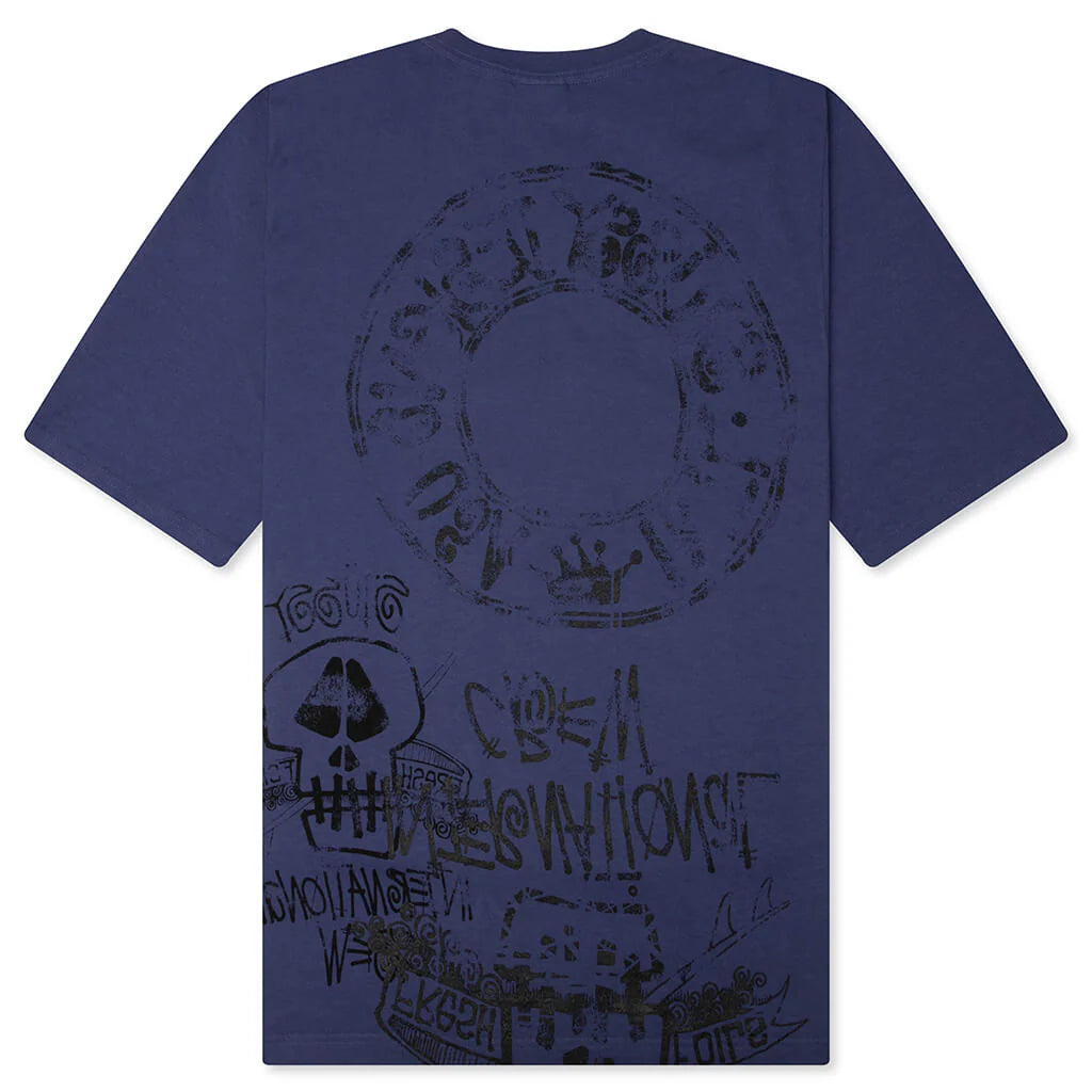 Skulls Pigment Dyed Tee Indigo