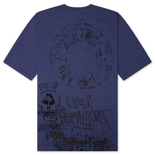Skulls Pigment Dyed Tee Indigo
