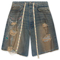 Victorian Chain Denim Short Indigo