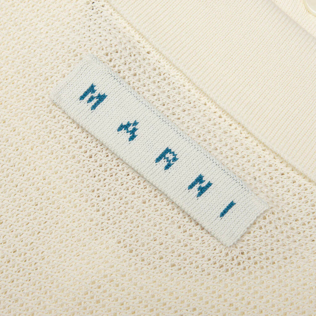 Flower Mesh Cardigan Alabaster