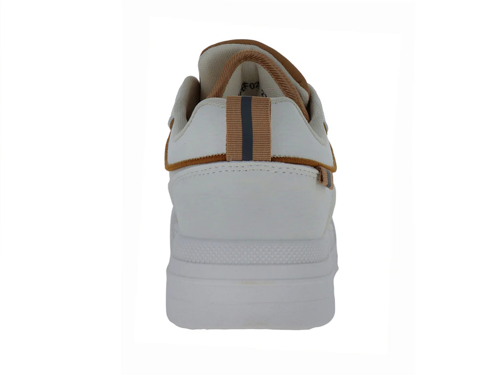 Tenis ATOK Blanco con Detalles Khaki para Hombre