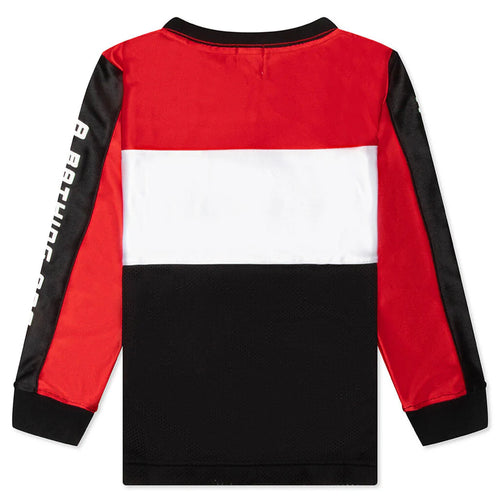 Kids BAPE Mesh L S Tee Red