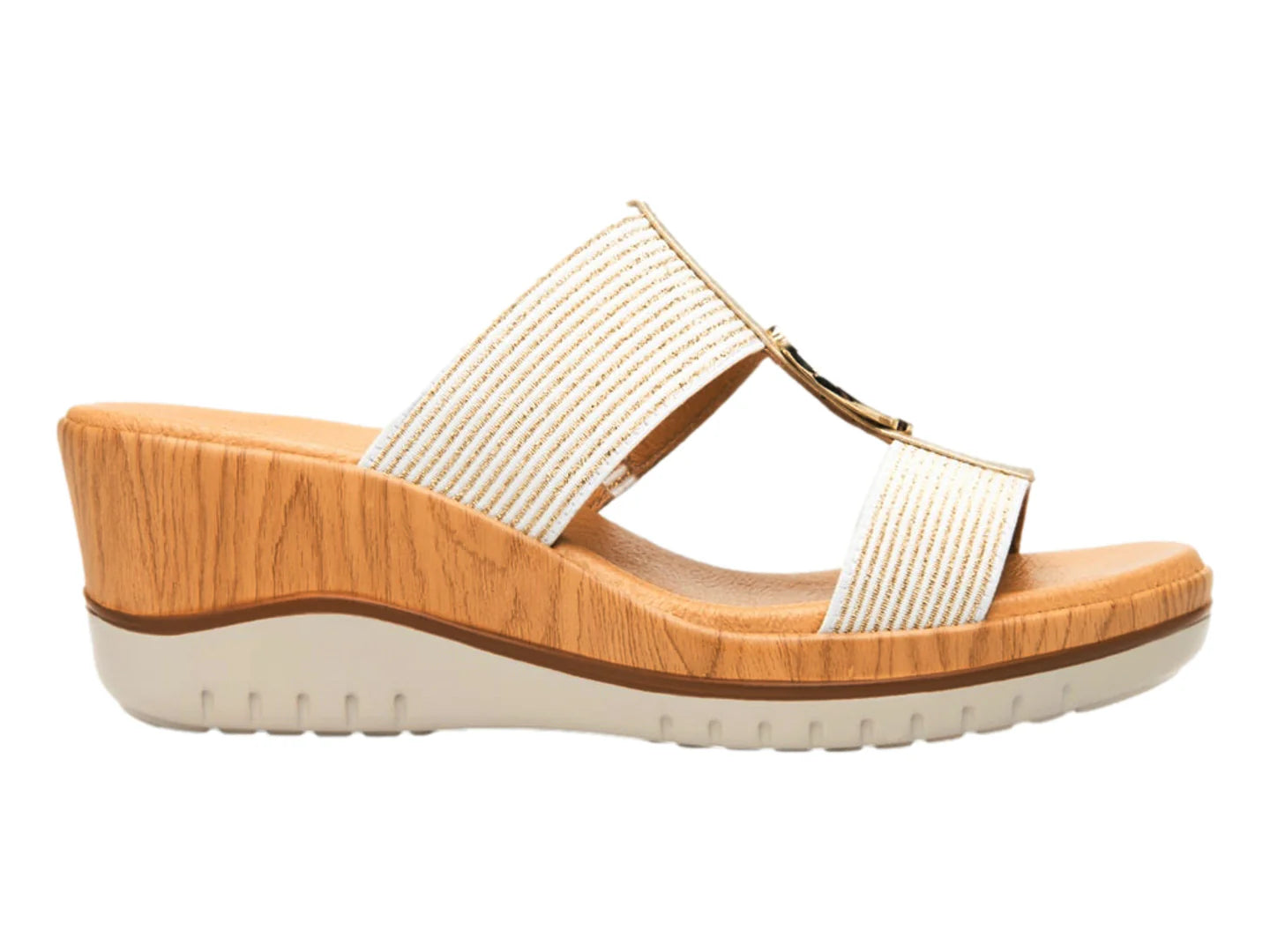 Sandalias Plataforma Flexi Oro para Mujer