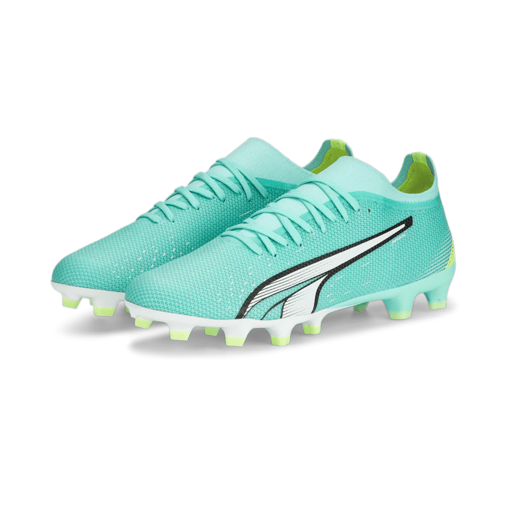 PUMA Ultra Match FG AG Firm Ground Soccer Cleats Green White