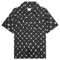 Cross Bandana Rayon Shirt Black White