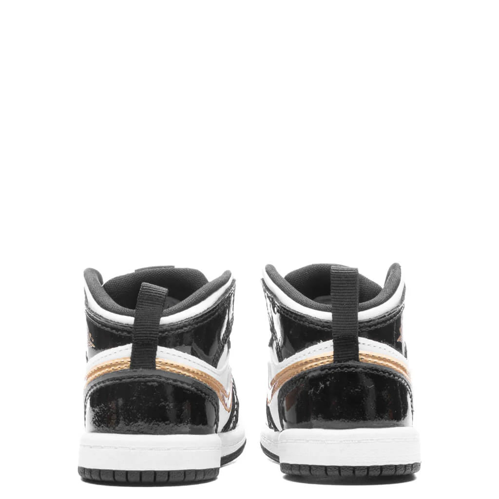 Air Jordan 1 Mid SE TD Black Gold Black Metallic Gold White