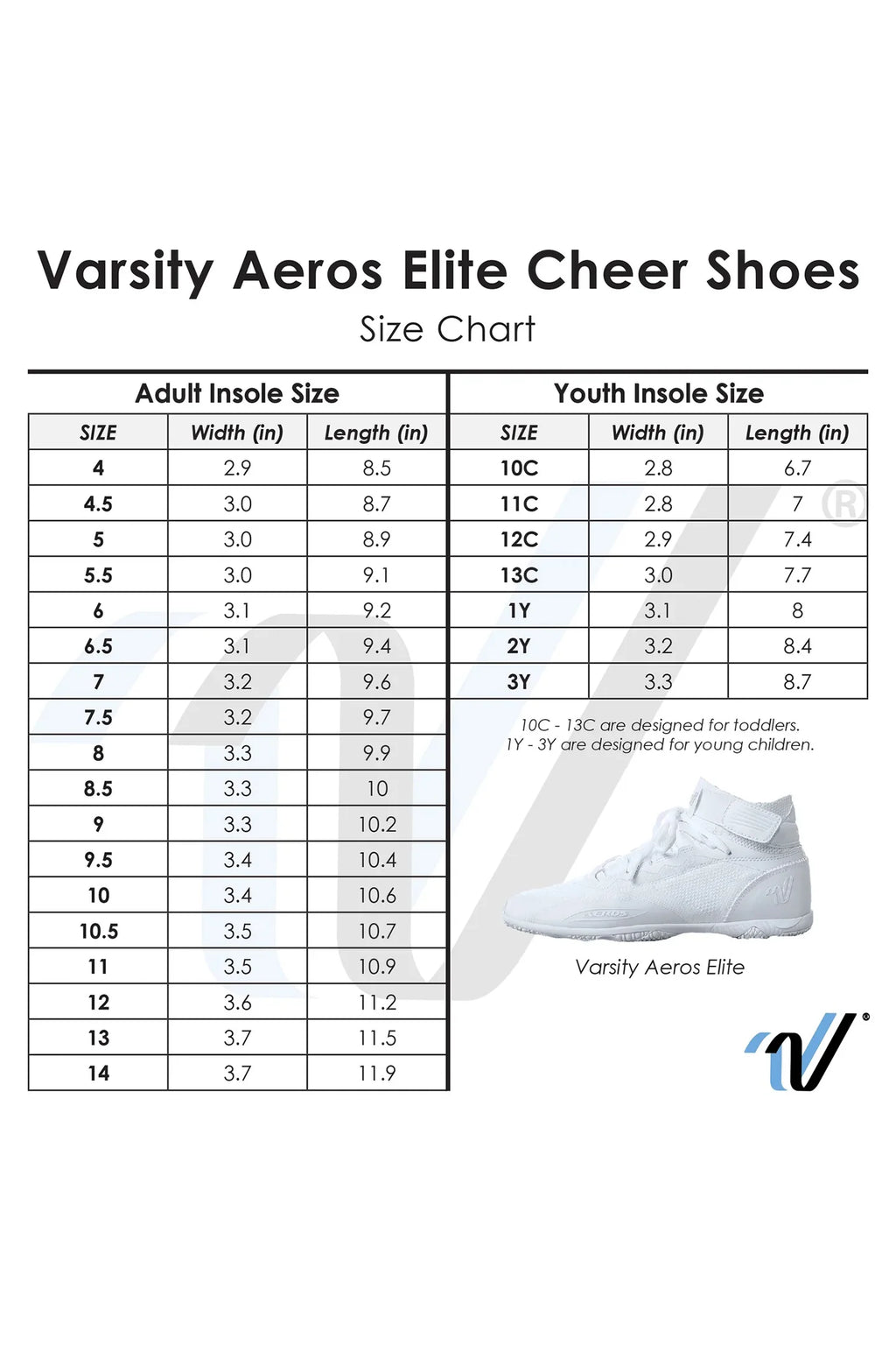 Varsity Aeros Elite White Cheer Shoes