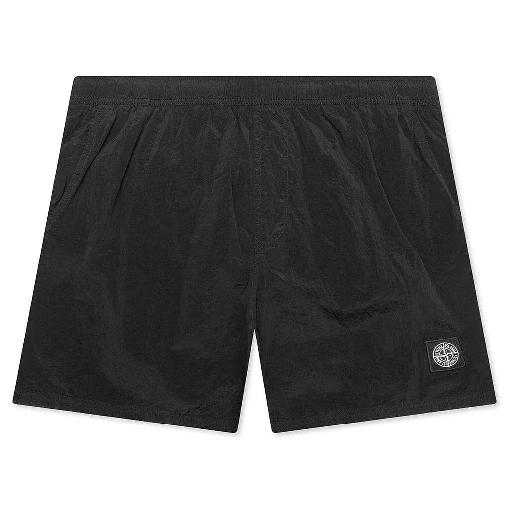 Nylon Metal Regular Fit Shorts Black