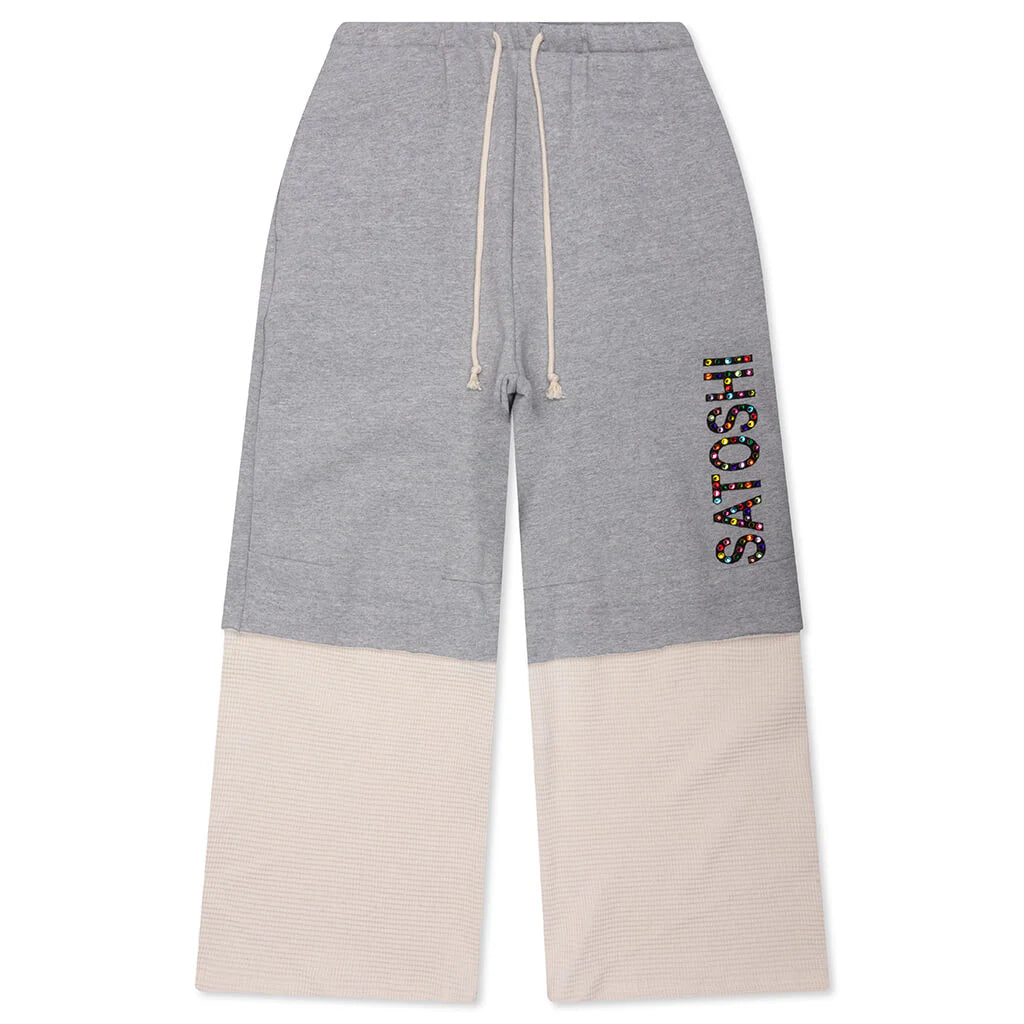 Double Layer Studded Sweatpant Heather