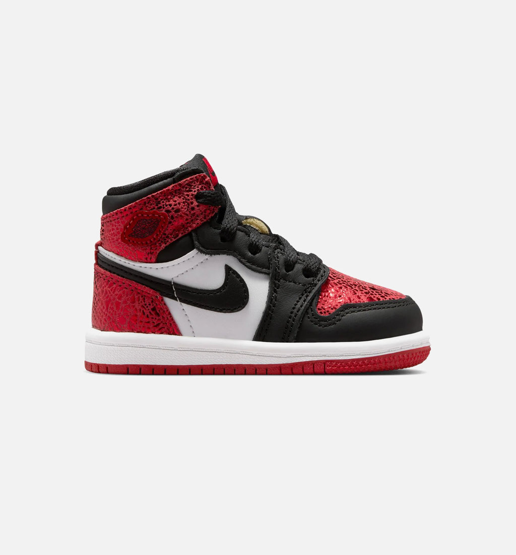 Air Jordan 1 Retro High OG Ruby Infant Toddler Lifestyle Shoe Varsity Red Black White