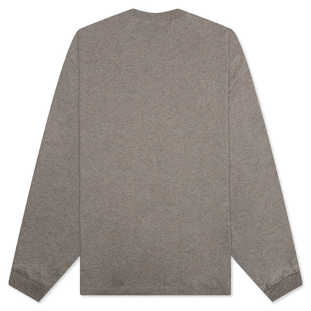 Essentials L S Tee Heather Grey