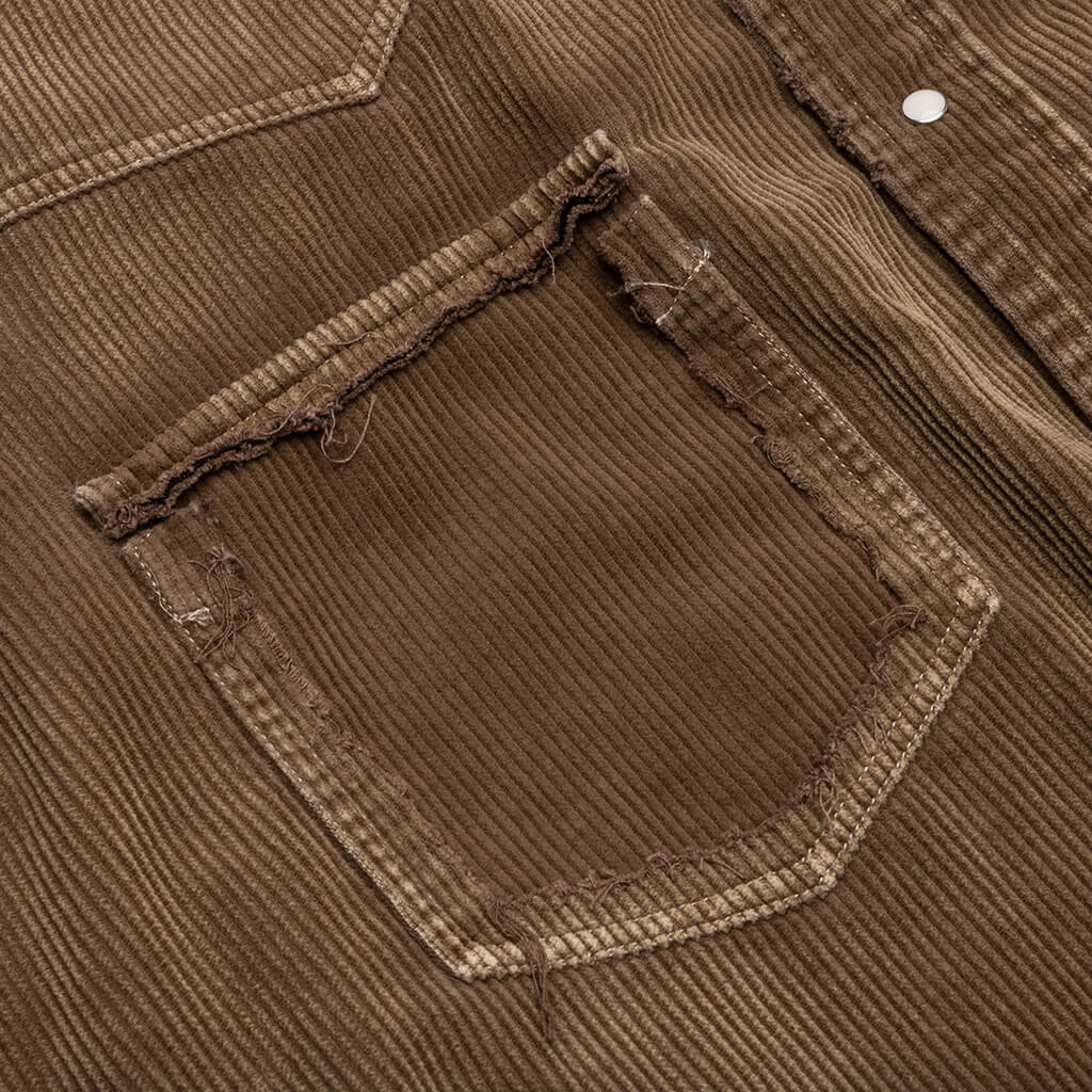 Aged Corduroy Shirt Brown