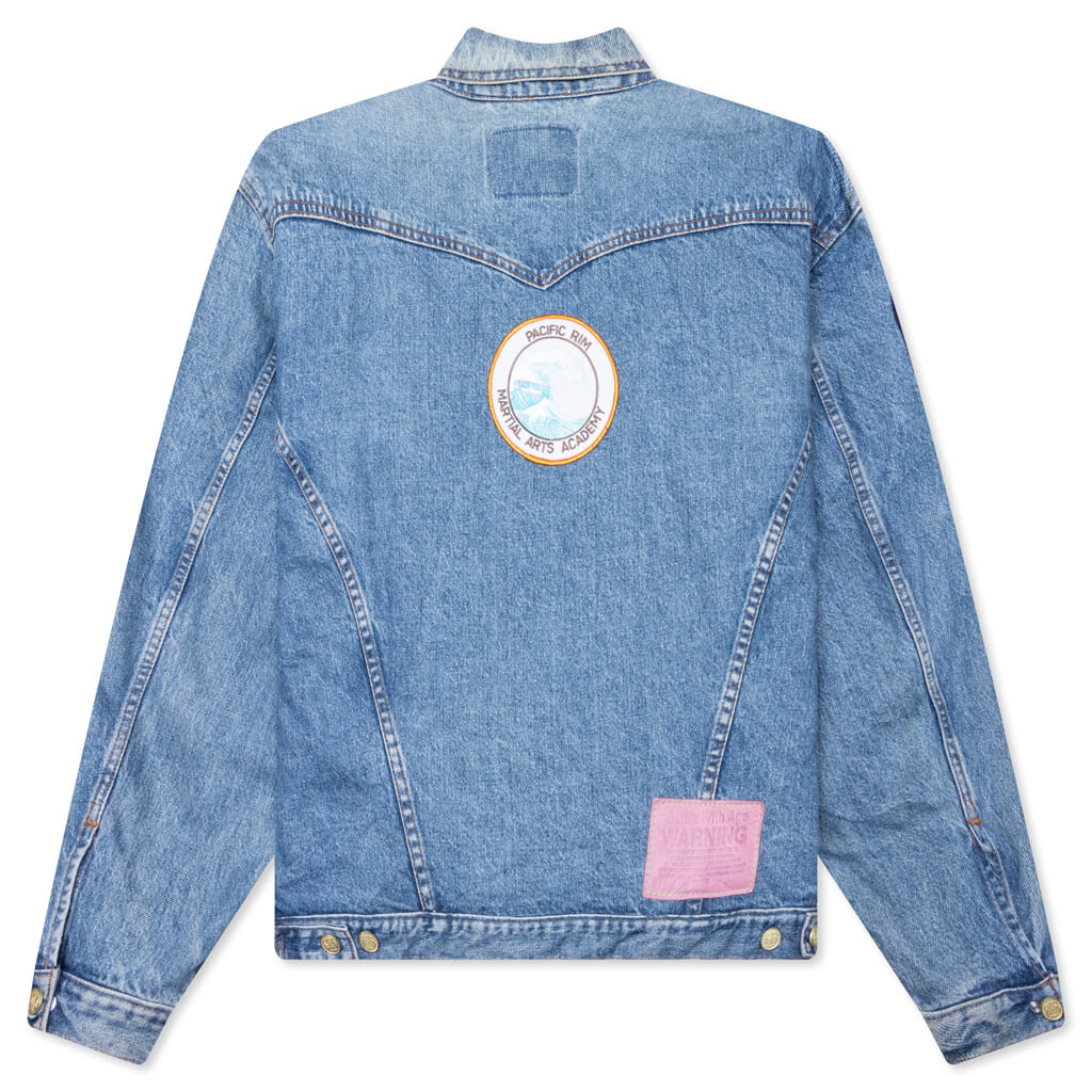 Charlatan Reversible Denim Baseball Jacket Indigo