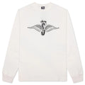 Skull Wings Pigment Dyed L S Tee Natural