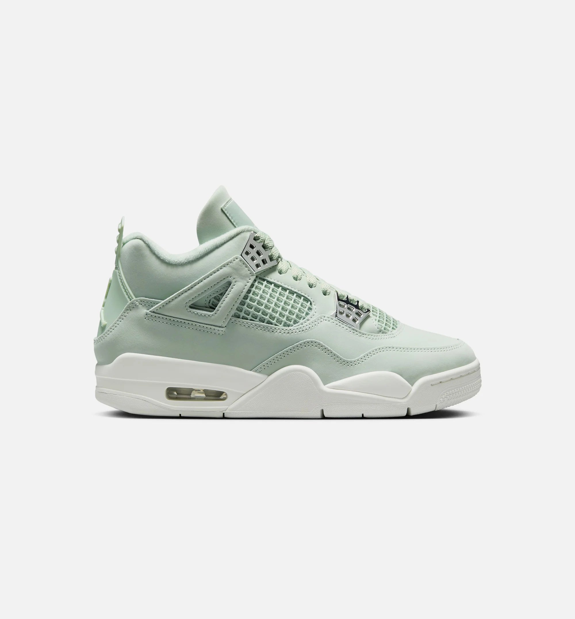 Air Jordan 4 Retro Abundance Womens Lifestyle Shoe Seafoam Sail Metalic Silver