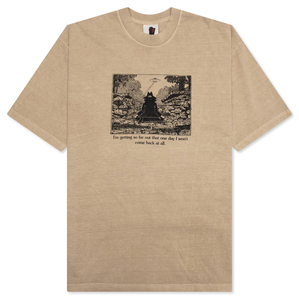 Warning S S Tee Beige