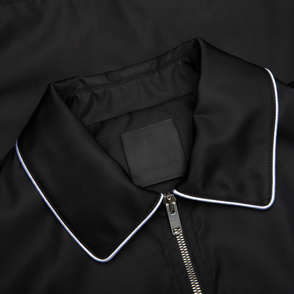 Zipped Jacket with Chandelier and Snake Embroideries Black