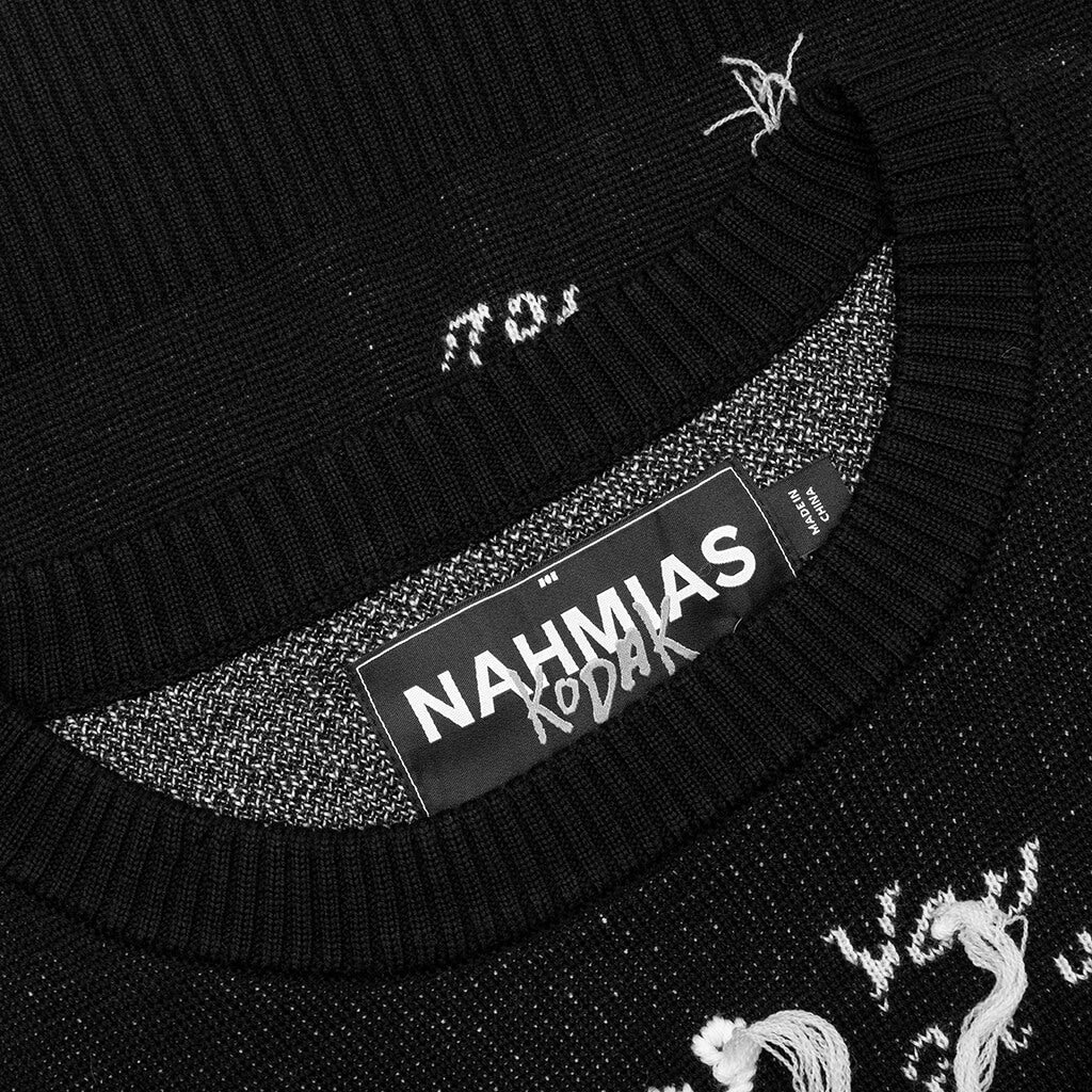 Nahmias x Kodak Black Knit Lyric Crewneck Black