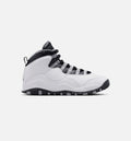 Air Jordan 10 Retro Light Steel Grey Grade School Lifestyle Shoe White Black Light Steel Grey