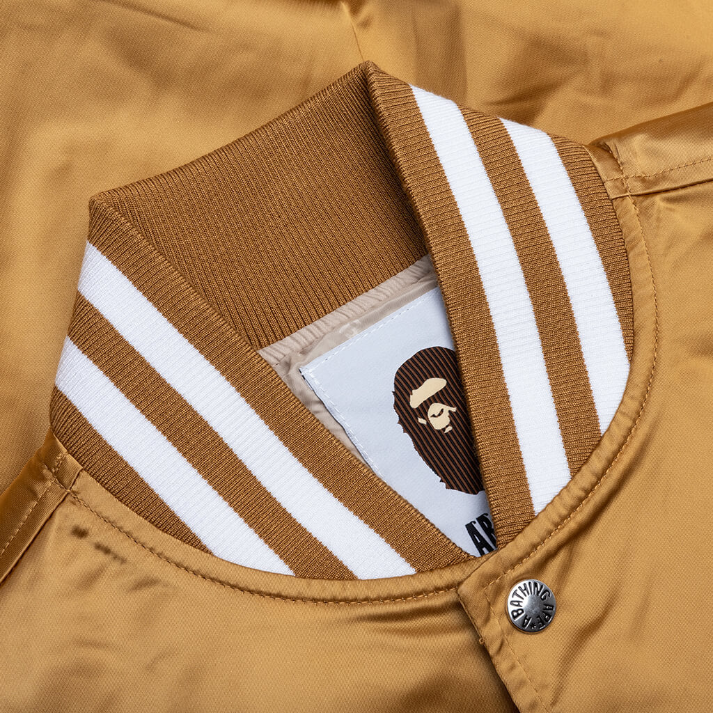 Baseball Varsity Jacket Beige
