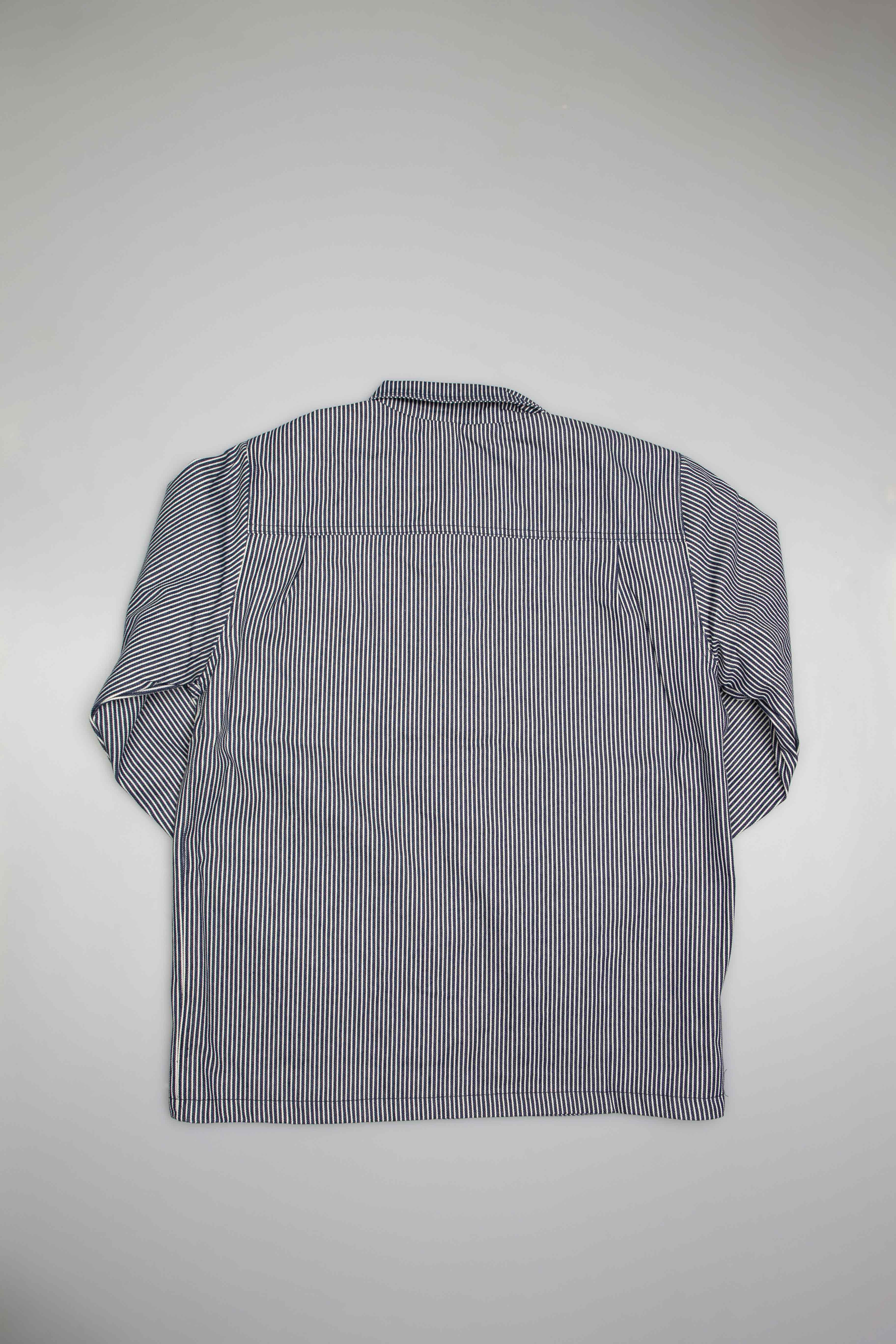 Vault Drill Chore Hickory Stripe Coat Mens Jacket Navy