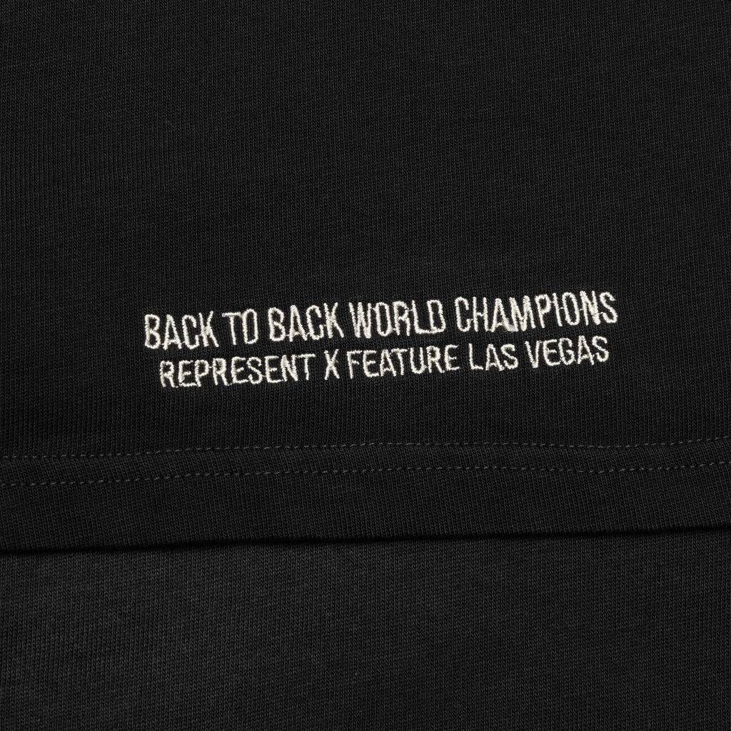 Feature x Represent Head 2 Head T Shirt Stained Black