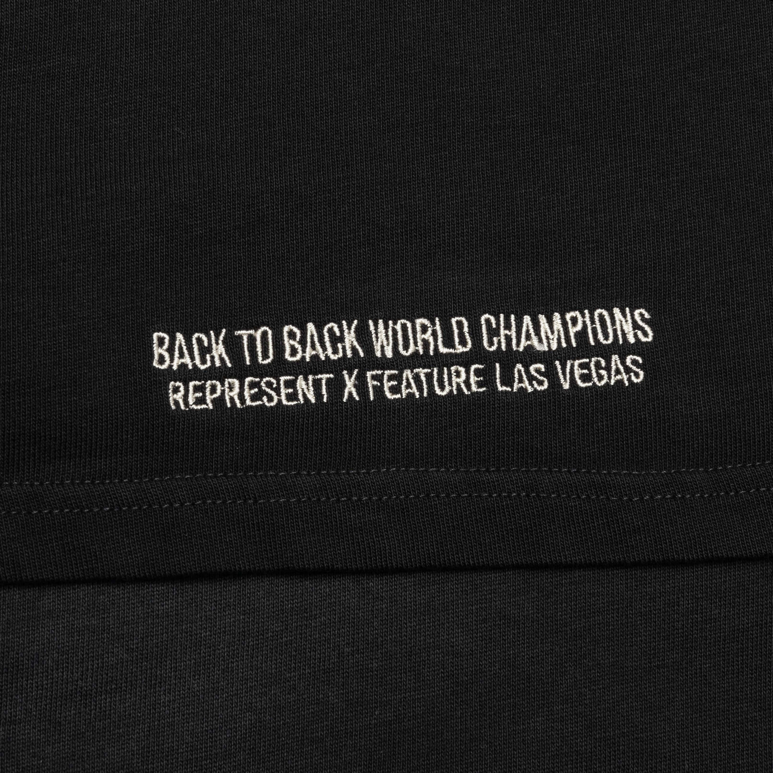 Feature x Represent Head 2 Head T Shirt Stained Black