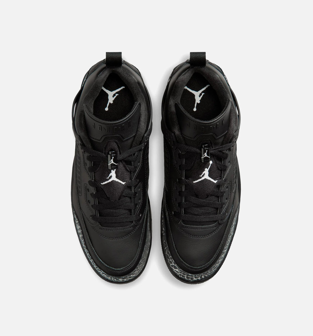 Spizike Low Mens Basketball Shoe Black Black Metallic Silver