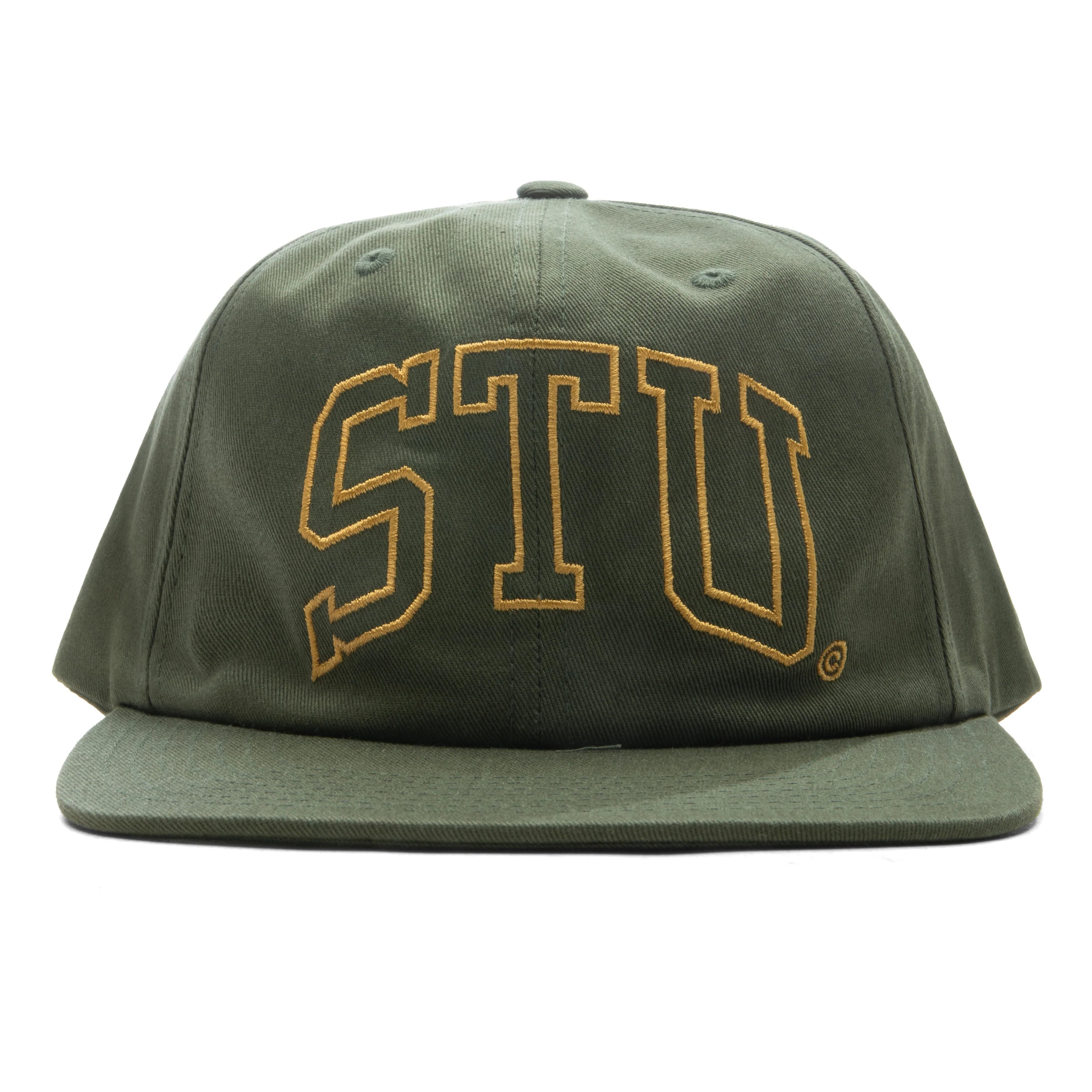 Mid Depth Stu Arch Strapback Olive