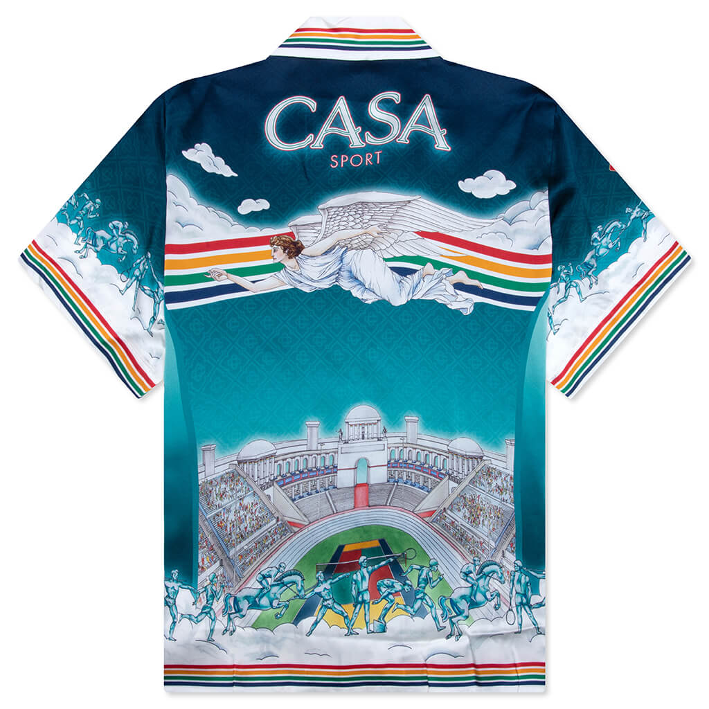 Short Sleeve Cuban Collar Shirt La Deesse Du Stade
