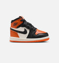 Air Jordan 1 Retro High OG Shattered Backboard Infant Toddler Lifestyle Shoe Black Black Sail Starfish
