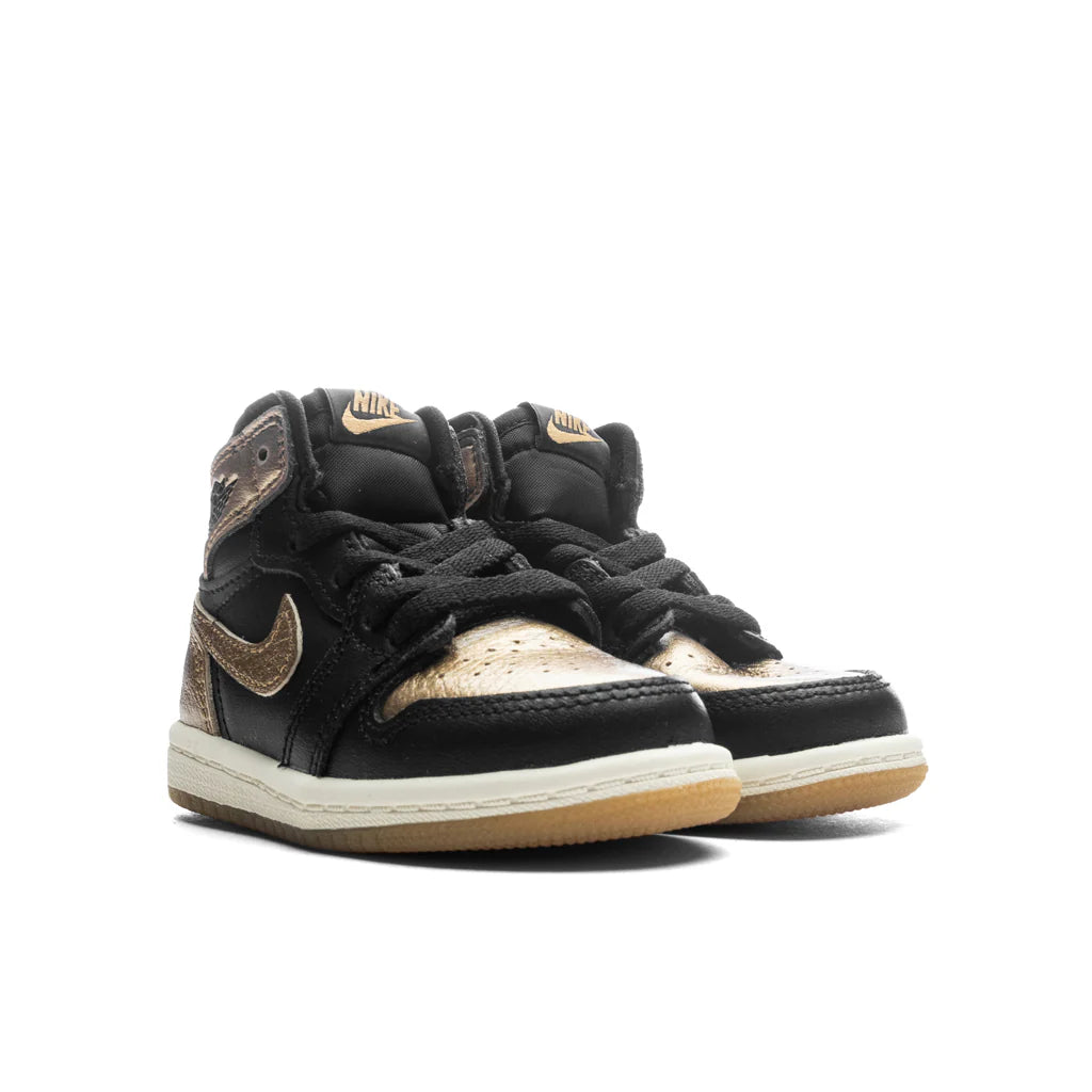Air Jordan 1 Retro High OG TD Black and Gold Black Metallic Gold Sail
