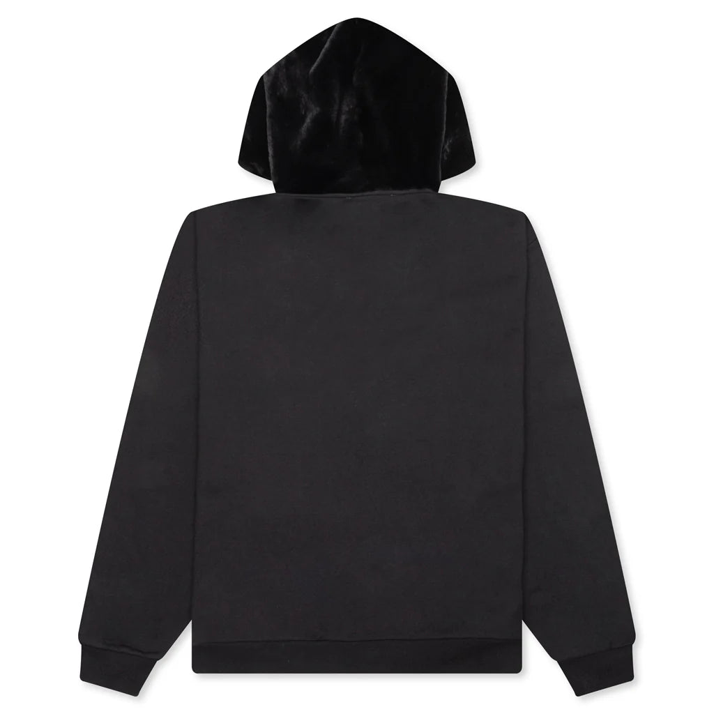 Faux Fur Hood Sweatshirt UTC269 Nero