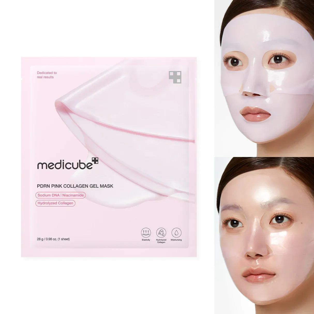 Máscara Facial de Colágeno Rosa com PDRN PAGUE 4 LEVE 8