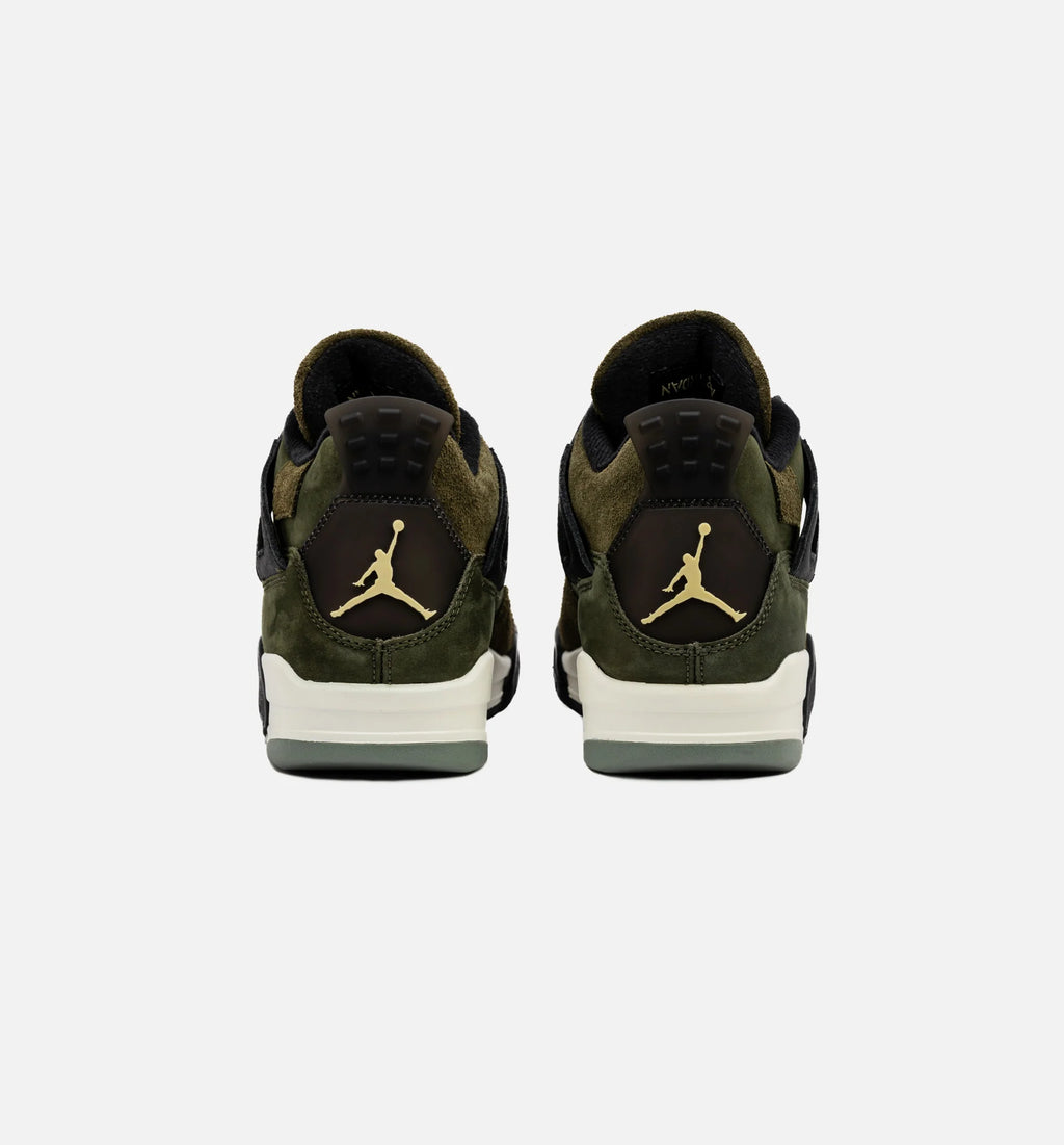 Air Jordan 4 Retro Craft Olive Mens Lifestyle Shoe Medium Olive Black