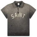 Saint S S Half Zip Sweat Polo Charcoal