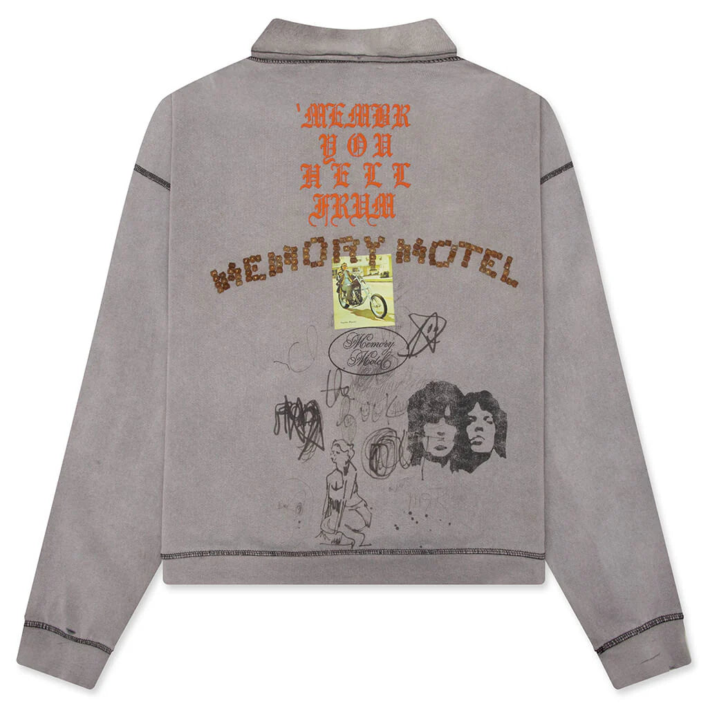 Sorry Bout That 1 4 Zip Crewneck Gray