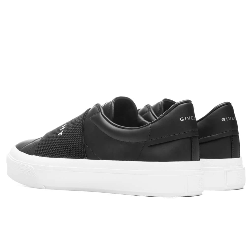 City Court Sneaker With Elastic Black