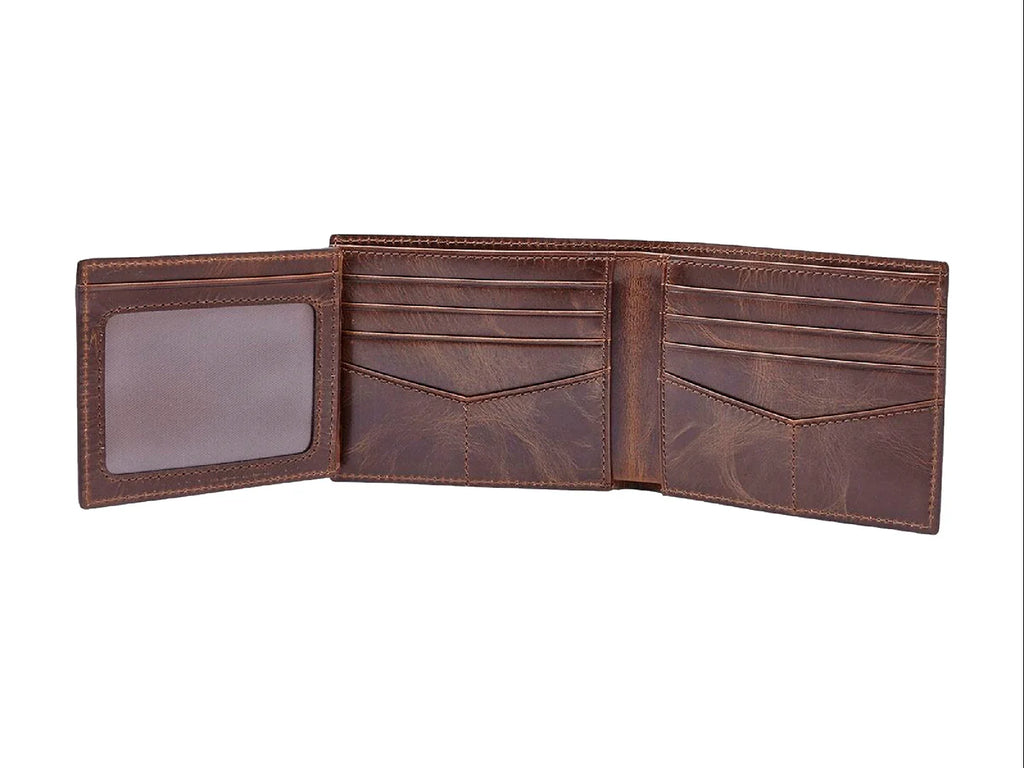 Cartera Fossil Bifold con ID Café