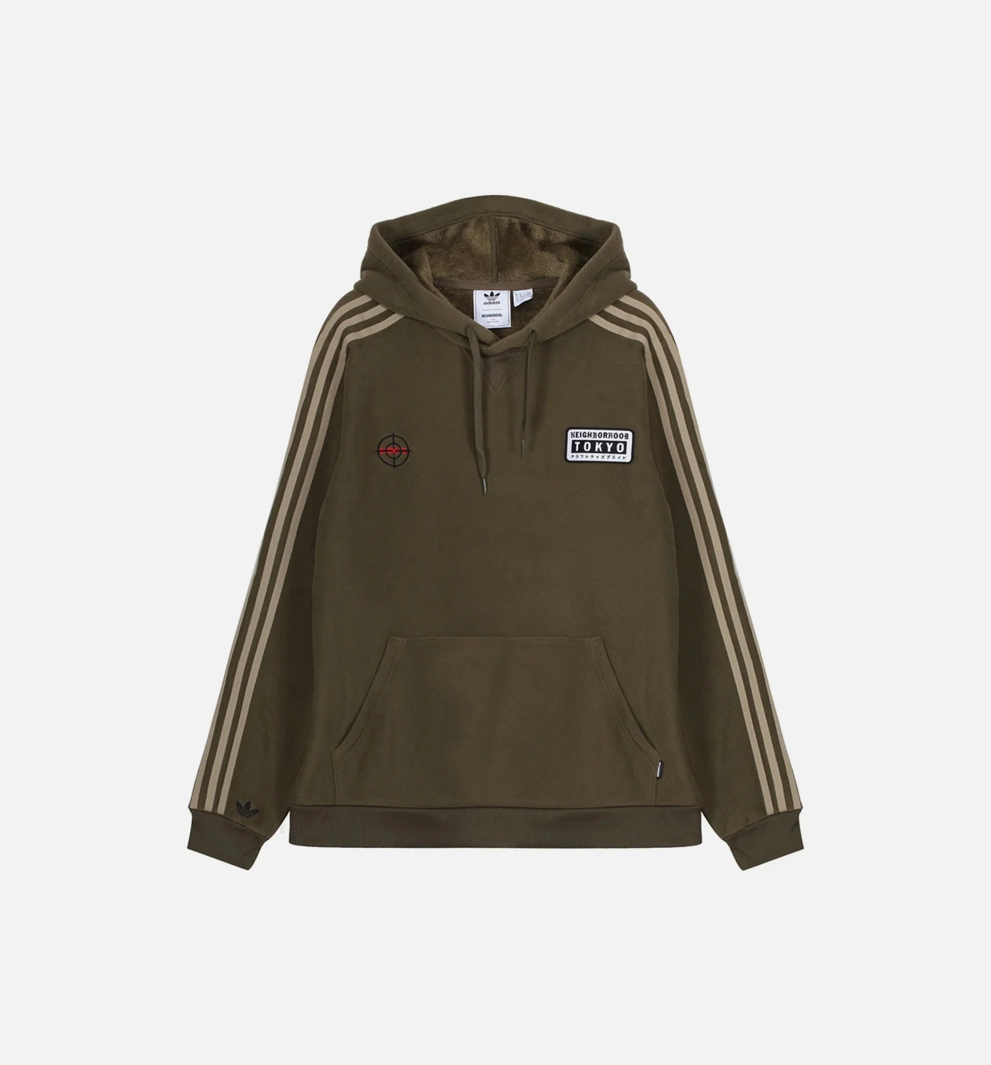 adidas X Neighborhood Collection Mens Hoodie Trace Olive White