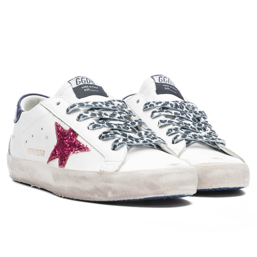 Womens Super Star Sneaker White Fucsia Blue
